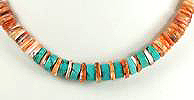 Spiny Oyster Navajo Disc Choker
