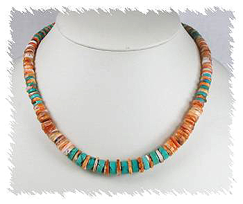 Navajo Heishi  Nugget  Choker Necklace