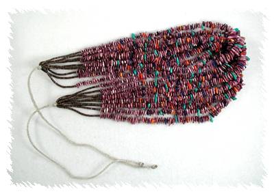 Santo Domingo Heishi  and Spiny Oyster nugget Necklace