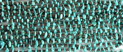 Native American 10-strand Turquoise Heishi Necklace