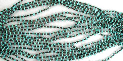 Native American 10-strand Turquoise Heishi Necklace