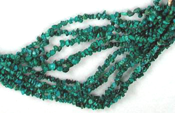 Native American 10-strand Turquoise Heishi Necklace