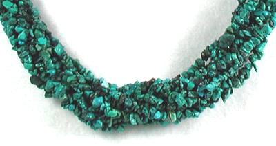 Native American 10-strand Turquoise Heishi Necklace