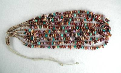 Santo Domingo Heishi  and Spiny Oyster nugget Necklace