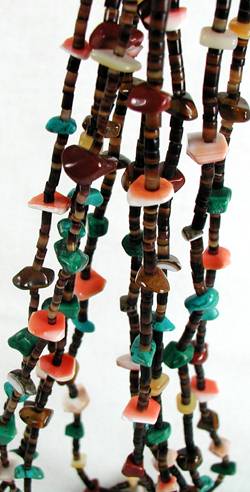 Navajo Chicklet Nugget  Heishi Necklace