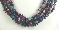 Santo Domingo Heishi  and Lapis Lazuli nugget Necklace