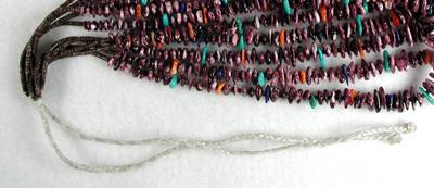 Santo Domingo Heishi  and Spiny Oyster nugget Necklace