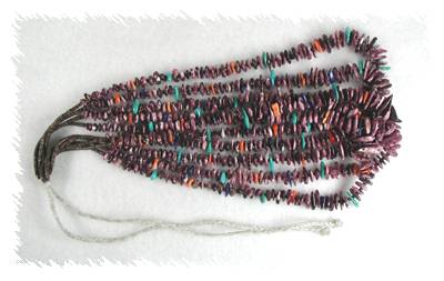 Santo Domingo Heishi  and Spiny Oyster nugget Necklace
