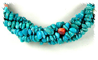 Navajo Turquoise Nugget Rope Necklace
