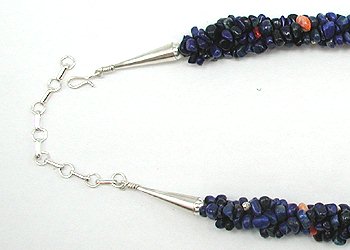 Navajo Lapis Lazuli Nugget Rope Necklace