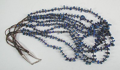 Santo Domingo Lapis Hiding Bear Necklace