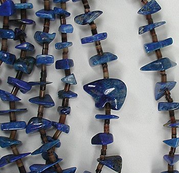 Santo Domingo Lapis Hiding Bear Necklace
