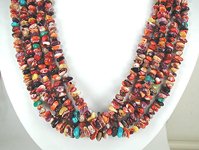 Navajo spiny oyster corn nugget necklace