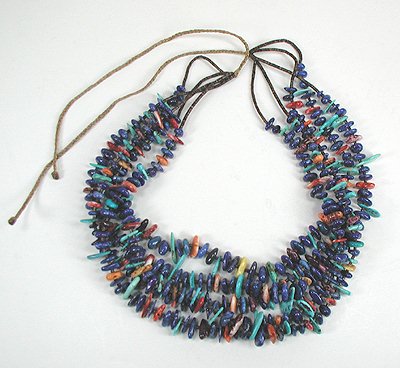 Santo Domingo Heishi  and Lapis Lazuli nugget Necklace
