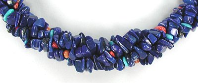 Navajo Lapis Lazuli Nugget Rope Necklace