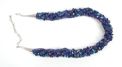 Navajo Lapis Lazuli Nugget Rope Necklace