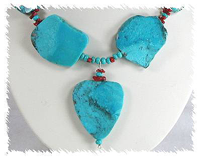 Santo Domingo Turquoise Slab Necklace