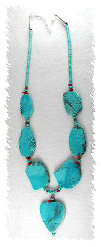 Santo Domingo Turquoise Slab Necklace