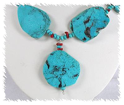 Santo Domingo Turquoise Slab Necklace