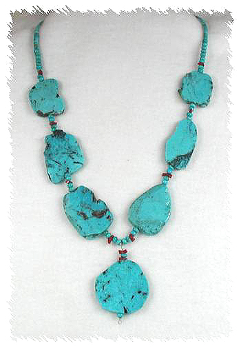 Santo Domingo Turquoise Slab Necklace