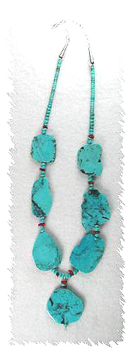 Santo Domingo Turquoise Slab Necklace
