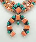Zuni Sterling Silver turquoise petit point pin pendant