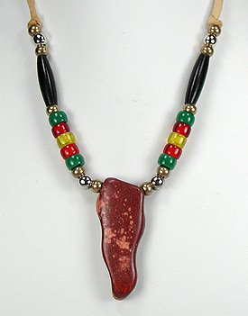 Native American Indian pipestone necklace pendant