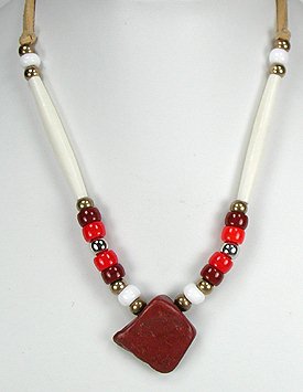 Native American Indian pipestone necklace pendant