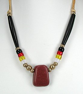 Native American Indian pipestone necklace pendant