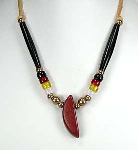 Native American Indian pipestone necklace pendant