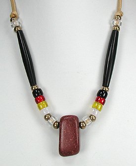 Native American Indian pipestone necklace pendant