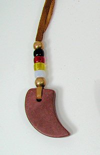 Native American Indian pipestone necklace pendant