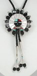 Zuni God's Eye bolo tie