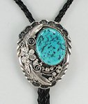 Navajo turquoise bolo tie