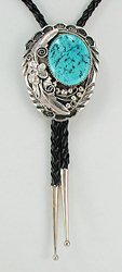 Navajo  turquoise bolo tie