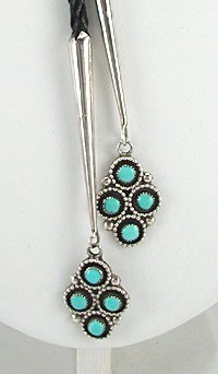Zuni  Turquoise Snake Eye  bolo tie
