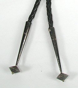 Navajo sterling silver and turquoise  bolo tie 