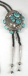 Navajo turquoise bolo tie