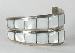 Sterling Silver Mother of Pearl Bracelet 6 3/8 inch