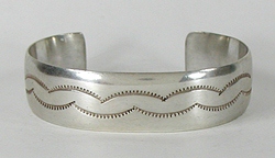 sterling silver Simple Stamped Bracelet size 6 1/2
