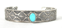 Vintage Sterling Silver and Turquoise Bracelet 6 3/8 inch