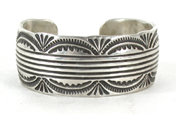 Stamped Sterling Silver cuff bracelet size 6 1/4