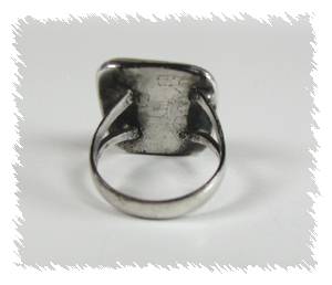 Hand made Native American Indian Jewelry; Navajo Sterling Silver Turquoise  Ring