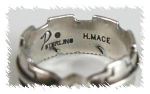 Hand made Native American Indian Jewelry; Navajo Sterling Silver Denim Lapis Ring