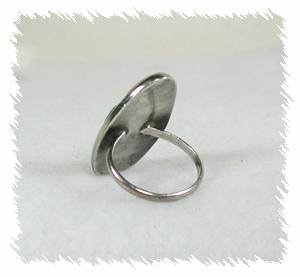 Hand made Native American Indian Jewelry; Navajo Sterling Silver Turquoise and MOP Ring