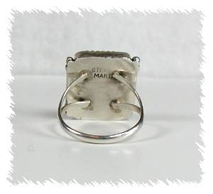 Hand made Native American Indian Jewelry; Navajo Sterling Silver Turquoise Ring
