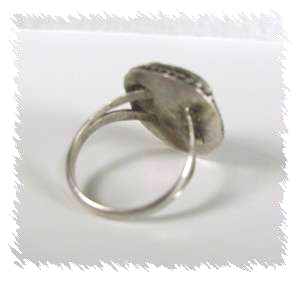 Hand made Native American Indian Jewelry; Navajo Sterling Silver Turquoise Matrix  Ring