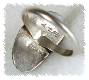 Hand made Native American Indian Jewelry; Navajo Sterling Silver Turquoise Nugget  Ring