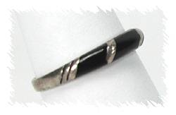 Navajo Sterling Silver Onyx  Ring