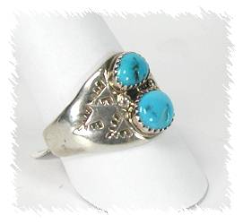 Navajo Sterling Silver Turquoise  Ring